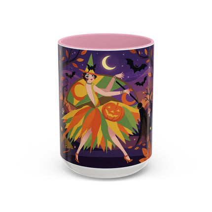 🎃🧙 The Witch Of Jack-O'-Lantern Hollow Colorful Mug – Whimsical Halloween Charm