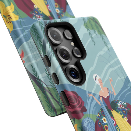 🌹🌿 The Willow Garden Promenade Phone Case – Art Deco Floral Elegance