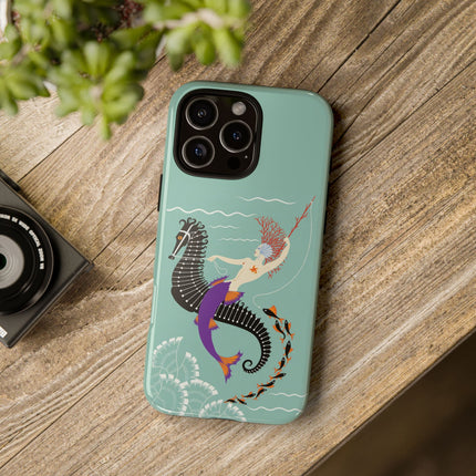 Mermaid on Seahorse Phone Case – Mythic Ocean Grace
