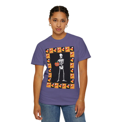 Candy Corn Skeleton Unisex Garment-Dyed T-shirt