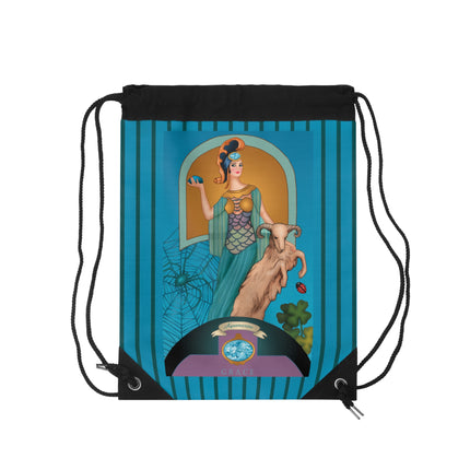 March & Aquamarine Zodiac Drawstring Bag