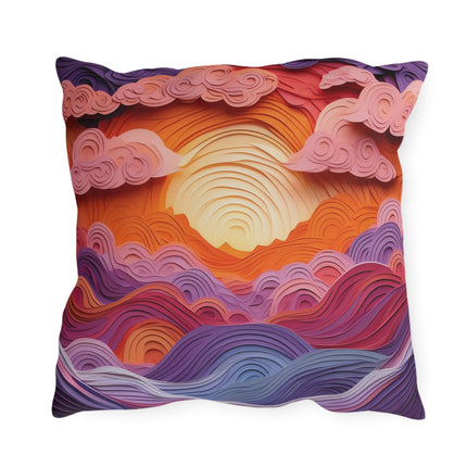 Dramatic Sunset Sky Outdoor Pillows