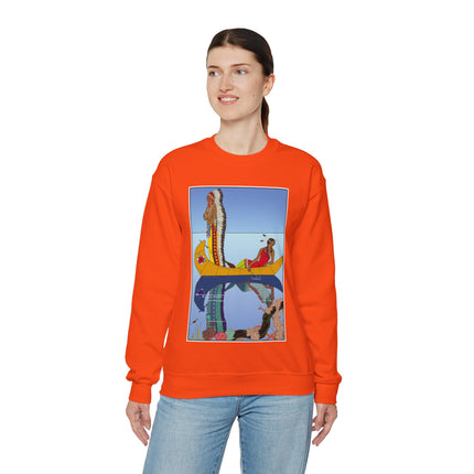 Le long du Missouri (Indian couple on the Missouri River) by George Barbier Heavy Blend™ Crewneck Sweatshirt