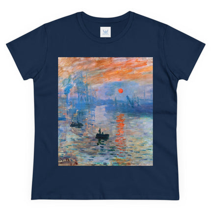 Sunrise by Claude Monet Women's Midweight Cotton Tee