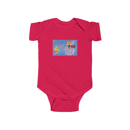 Flight of the Fairies Baby Bodysuit – Whimsical Bubble Ride & Butterfly Magic