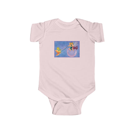 Flight of the Fairies Baby Bodysuit – Whimsical Bubble Ride & Butterfly Magic