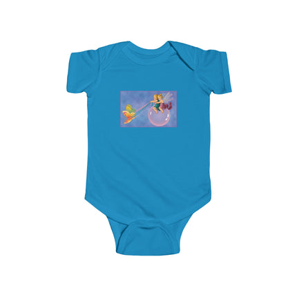 Flight of the Fairies Baby Bodysuit – Whimsical Bubble Ride & Butterfly Magic