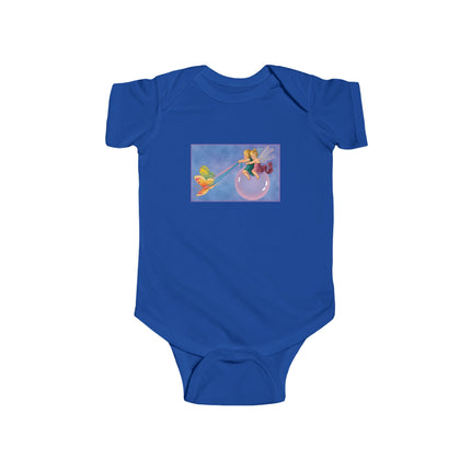 Flight of the Fairies Baby Bodysuit – Whimsical Bubble Ride & Butterfly Magic