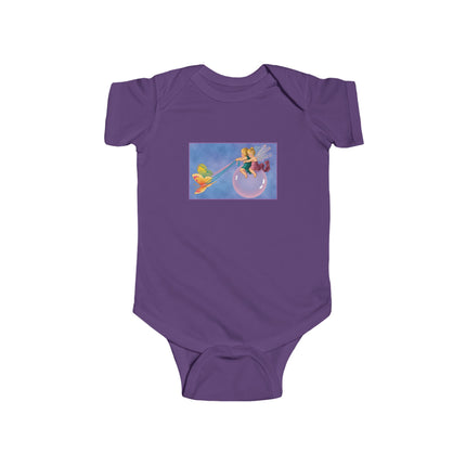 Flight of the Fairies Baby Bodysuit – Whimsical Bubble Ride & Butterfly Magic