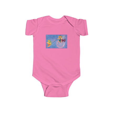 Flight of the Fairies Baby Bodysuit – Whimsical Bubble Ride & Butterfly Magic