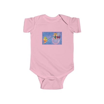Flight of the Fairies Baby Bodysuit – Whimsical Bubble Ride & Butterfly Magic