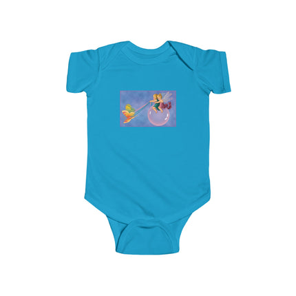 Flight of the Fairies Baby Bodysuit – Whimsical Bubble Ride & Butterfly Magic