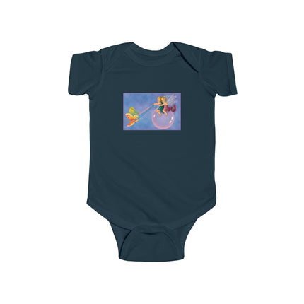 Flight of the Fairies Baby Bodysuit – Whimsical Bubble Ride & Butterfly Magic