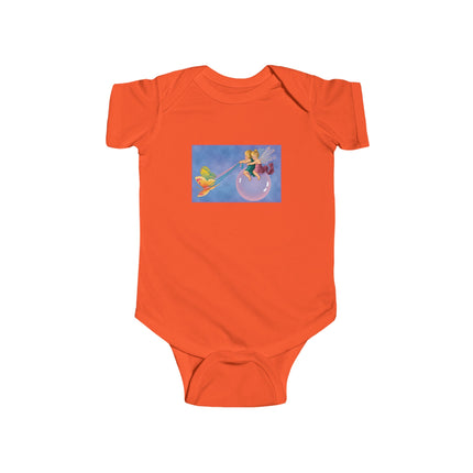 Flight of the Fairies Baby Bodysuit – Whimsical Bubble Ride & Butterfly Magic