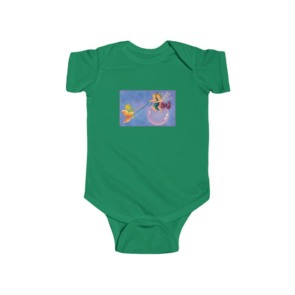 Flight of the Fairies Baby Bodysuit – Whimsical Bubble Ride & Butterfly Magic