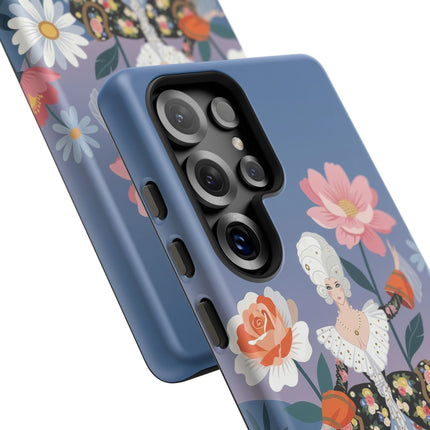 🌸🎀 The Grand Floral Promenade Phone Case – Art Deco Fashion Fantasy