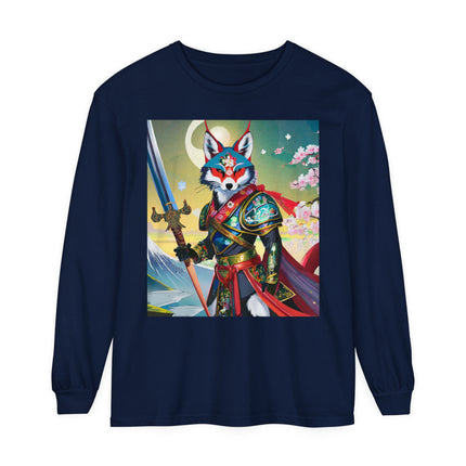 Cyberpunk Samurai Dog Long Sleeve T-Shirt