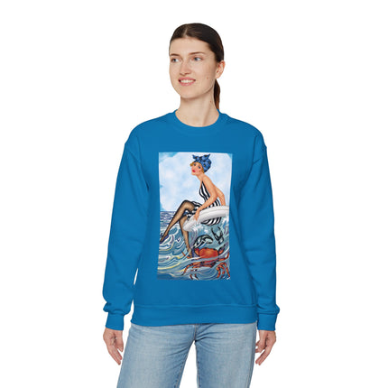 Playful Waves and Fashion Follies Heavy Blend™ Crewneck Sweatshirt