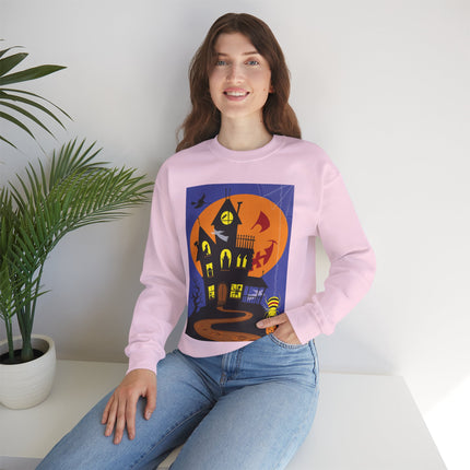 Halloween Night at the Haunted House Unisex Heavy Blend™ Crewneck Sweatshirt