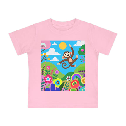 Playful Young Monkey Baby T-Shirt – A World of Joyful Adventure