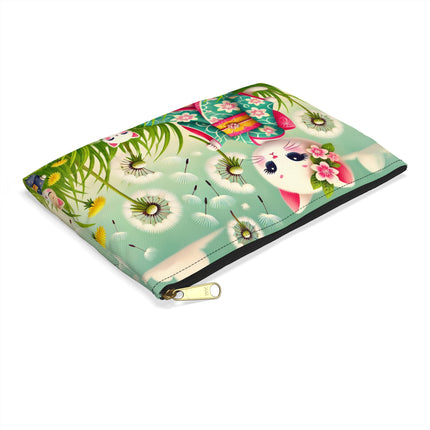 Geisha Kitten and the Dandelion Wish Accessory Pouch – Gentle Wish & Quiet Wonder