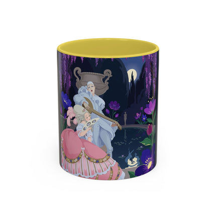 The Moonlit Garden Serenade Colorful Mugs – Art Deco Musical Elegance