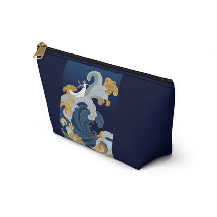 Wave Enchantress Cosmetic Bag – Oceanic Grace & Golden Tides