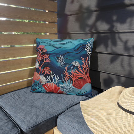 Enchanting Underwater Scene Outdoor Pillows