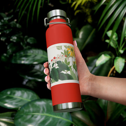Clerodendrum & Rudbeckia by Tanigami Kônan Copper Vacuum Insulated Bottle, 22oz