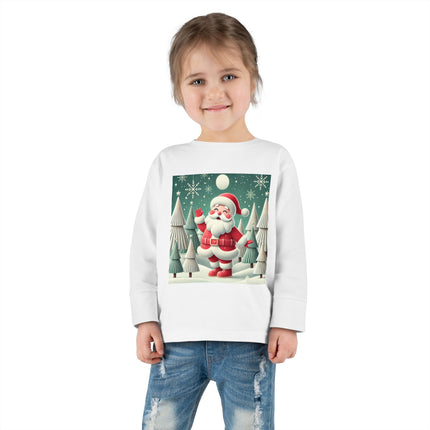 Santa's Joyful Night Toddler Long Sleeve Tee