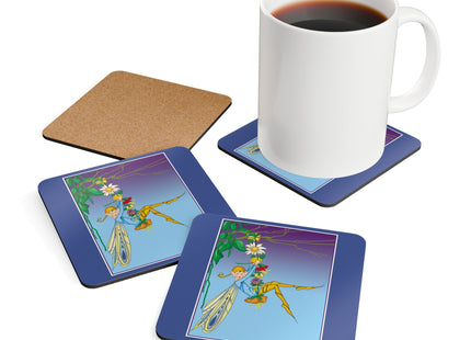A Fairy's Delight Corkwood Coaster Set