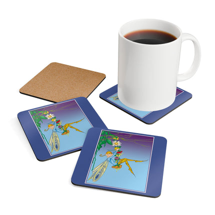 A Fairy's Delight Corkwood Coaster Set