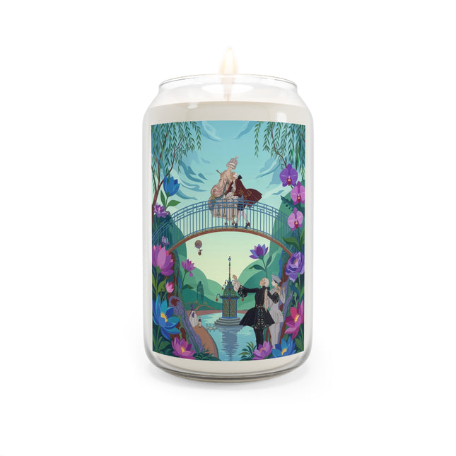 🌸💞 The Lovers On The Garden Bridge Scented Soy Candle – Art Deco Floral Romance