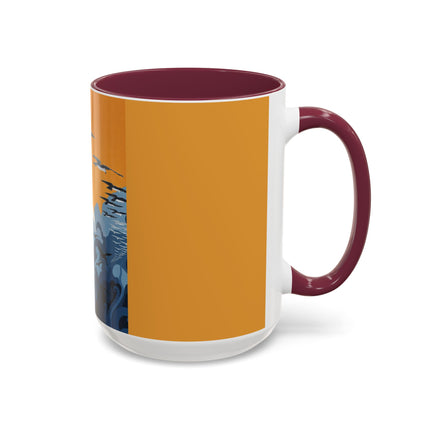 Falcon Mistress Colorful Mugs – Art Deco Majesty & Mythic Freedom