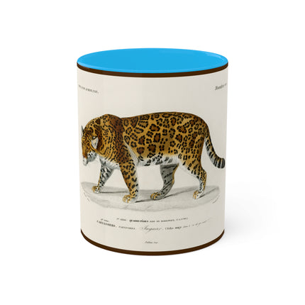 Jaguar by Charles Dessalines D' Orbigny Colorful Mugs, 11oz