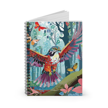 A Colorful Raptor Spiral Notebook - Ruled Line