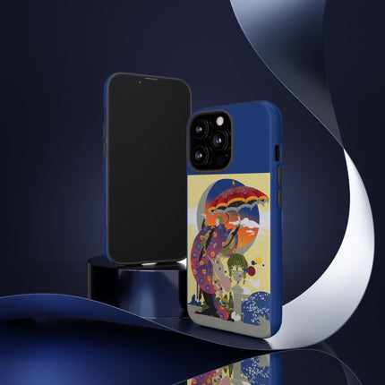Parasol Sunset Geisha Phone Case – Elegant Twilight Grace
