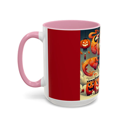 Jack-O’-Lantern Drums & The Kabuki Rabbit Colorful Mugs (11oz, 15oz)