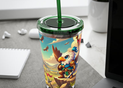 Watchful Guardian Sunsplash Tumbler with Straw, 16oz