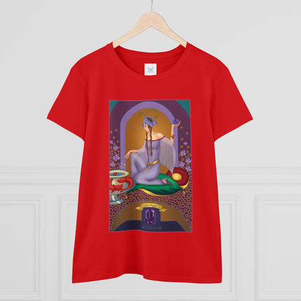 February & Amethyst (from the Gem Series) by Sofia Chiostri Women's Midweight Cotton Tee