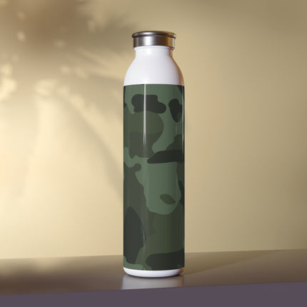 Classic Camouflage Print Slim Water Bottle