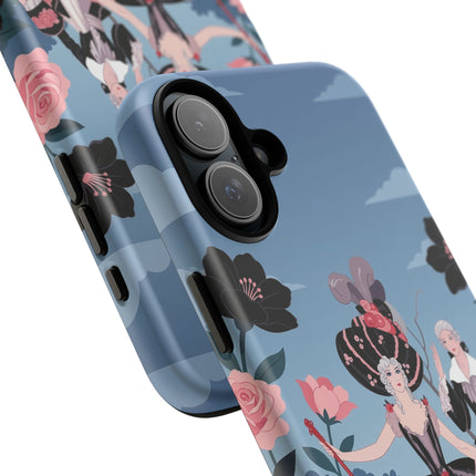 🌹🎭 The Rose Masquerade Promenade Phone Case – Art Deco Floral Elegance