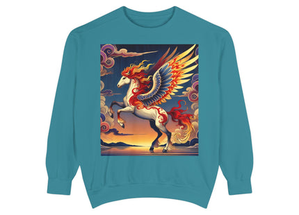 Flame-Winged Horse at Sunset Sweatshirt