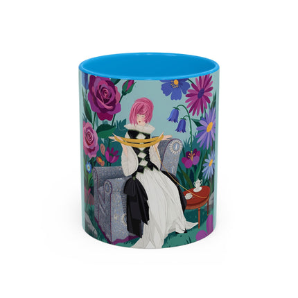 The Lady Of The Garden Tea Colorful Mugs – Art Deco Floral Elegance