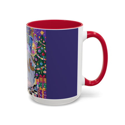 🎄✨ The Lady Of The Christmas Ornament Colorful Mug – Art Deco Holiday Fantasy