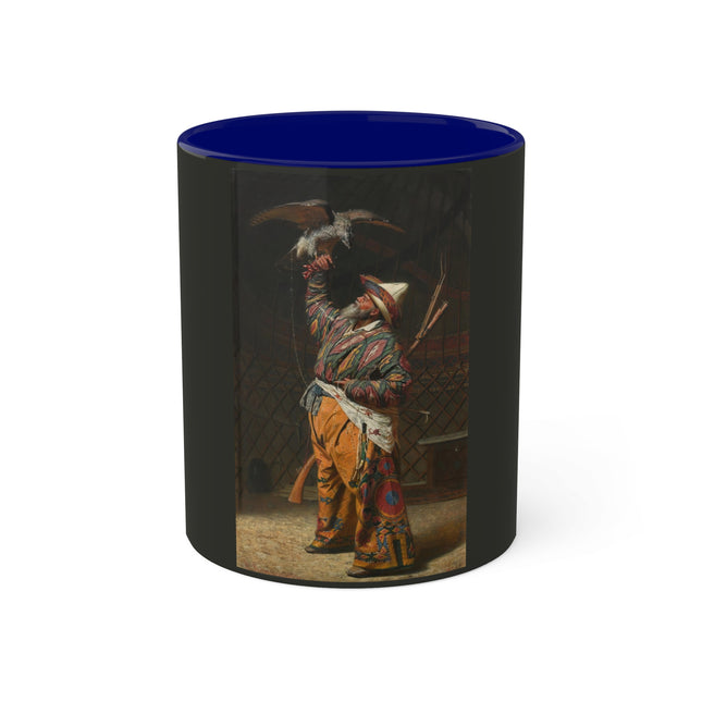 A Rich Kirghiz Huntsman with a Falcon by Vasily Vereshchagin Colorful Mugs, 11oz