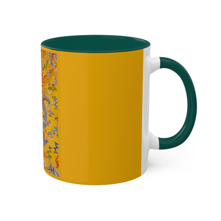 The Imperial 12-Symbol Robe, A Dragon's Regalia Colorful Mugs, 11oz