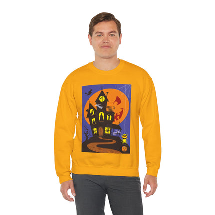 Halloween Night at the Haunted House Unisex Heavy Blend™ Crewneck Sweatshirt