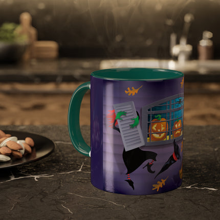 Whimsical Halloween Mischief Colorful Mugs, 11oz