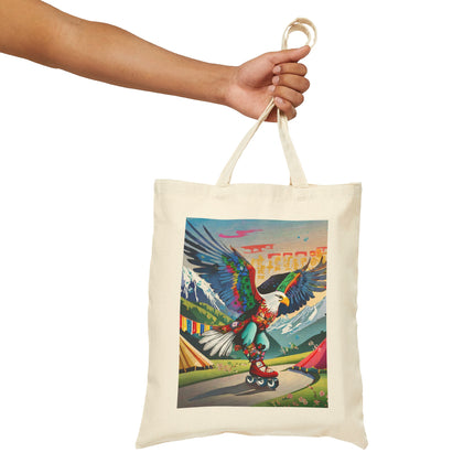 Eagle Skater Cotton Canvas Tote Bag